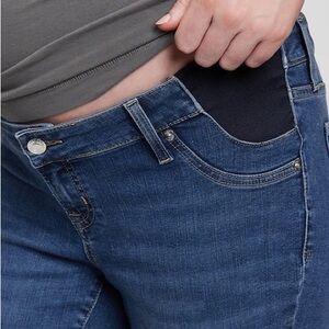 Gap Maternity Dark Wash Stretch Denim Jeans Size 30 Slim Leg Over Belly